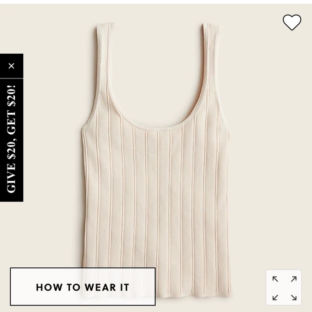 NWT jcrew superscult scoop neck sweater tank